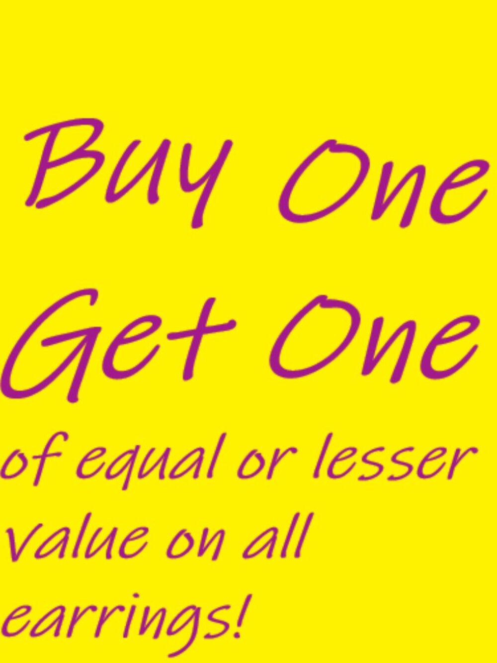 BOGO on all earrings!